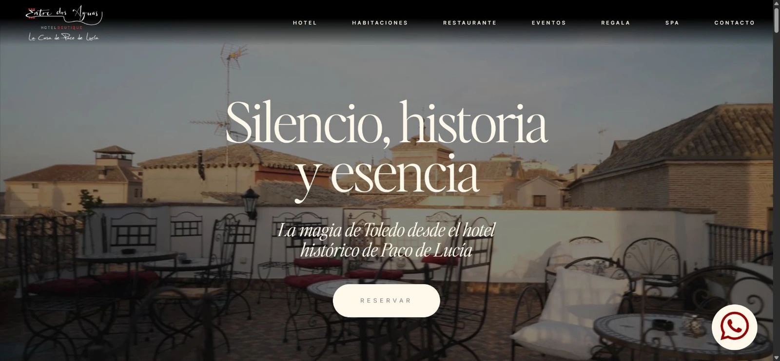 Captura completa de la web: Casa Entre dos Aguas