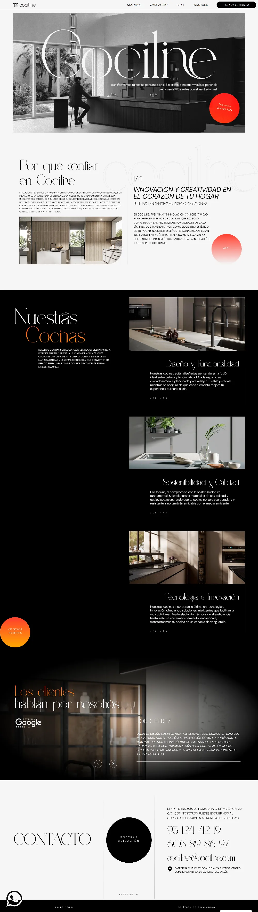 Captura completa de la web: Cociline