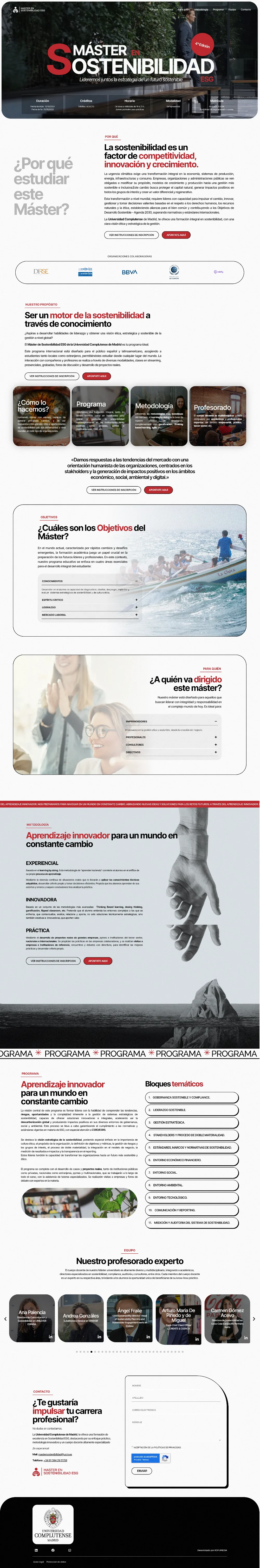 Captura completa de la web: Máster UCM